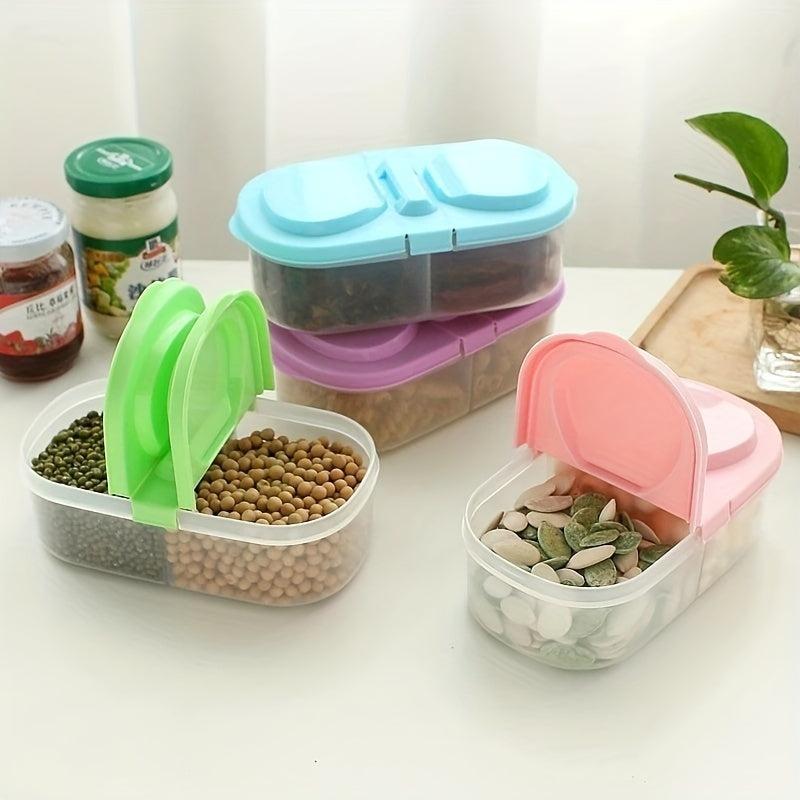 Double Grid Covered Food Storage Box Organizer