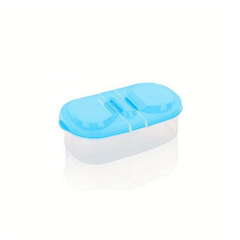 Double Grid Covered Food Storage Box Organizer