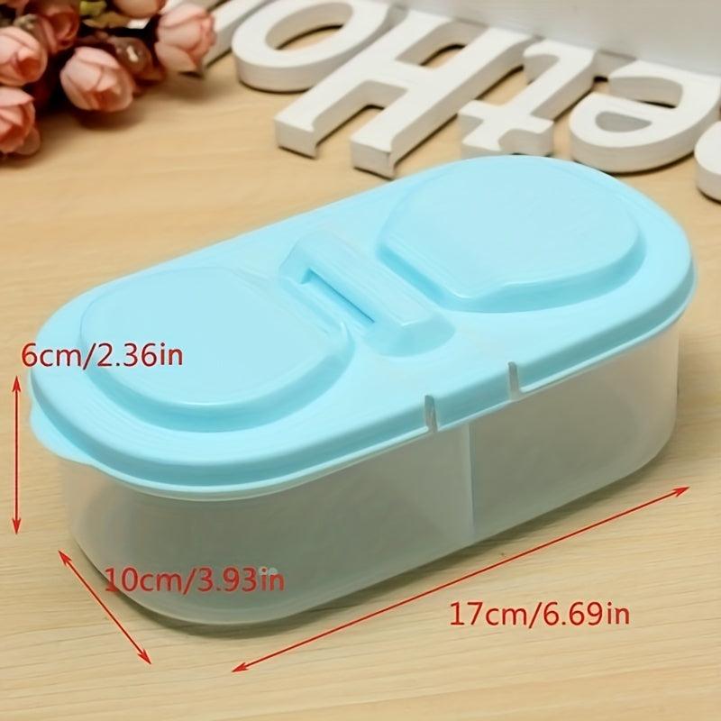 Double Grid Covered Food Storage Box Organizer