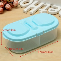 Double Grid Covered Food Storage Box Organizer