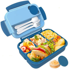 1300ML Bento Lunch Box For Kids Adults 4 Compartment Microwave Safe