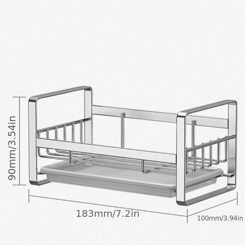 Metal Dish Drying Rack with Sink Caddy & Cloth Dispenser