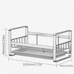 Metal Dish Drying Rack with Sink Caddy & Cloth Dispenser