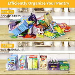 3 Section Kitchen Pantry Snack Organizer with Removable Dividers