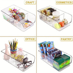 3 Section Kitchen Pantry Snack Organizer with Removable Dividers
