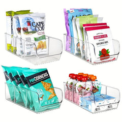 3 Section Kitchen Pantry Snack Organizer with Removable Dividers
