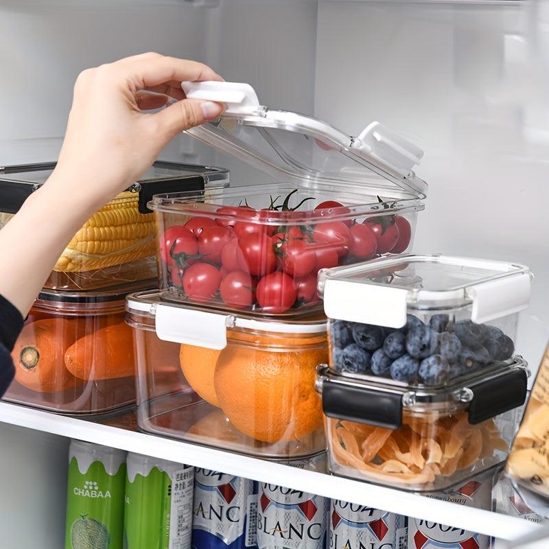 3pcs Plastic Refrigerator Storage Boxes Transparent Fresh Keeping Box