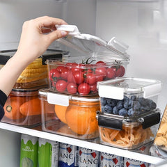 3pcs Plastic Refrigerator Storage Boxes Transparent Fresh Keeping Box