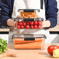 3pcs Plastic Refrigerator Storage Boxes Transparent Fresh Keeping Box