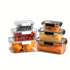 3pcs Plastic Refrigerator Storage Boxes Transparent Fresh Keeping Box