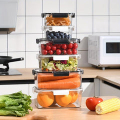 3pcs Plastic Refrigerator Storage Boxes Transparent Fresh Keeping Box