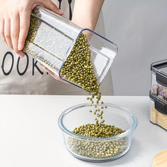 Airtight Food Storage Containers Rectangle Jars Moisture Proof