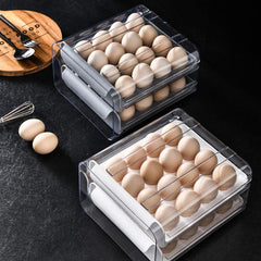 32-grid Egg Fresh Keeping Storage Box Leak Proof Plastic Reusable Hand Wash