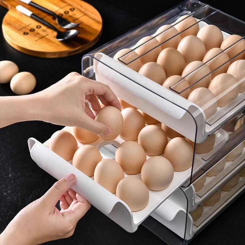 32-grid Egg Fresh Keeping Storage Box Leak Proof Plastic Reusable Hand Wash