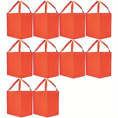 10pcs Large Gift Grocery Tote Bags Reusable Eco Friendly Shopping Bags