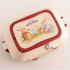 Japanese Bento Box Lunch Box Double Layer Microwave Safe Lid for Teens, Workers