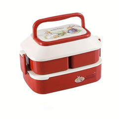 Japanese Bento Box Lunch Box Double Layer Microwave Safe Lid for Teens, Workers