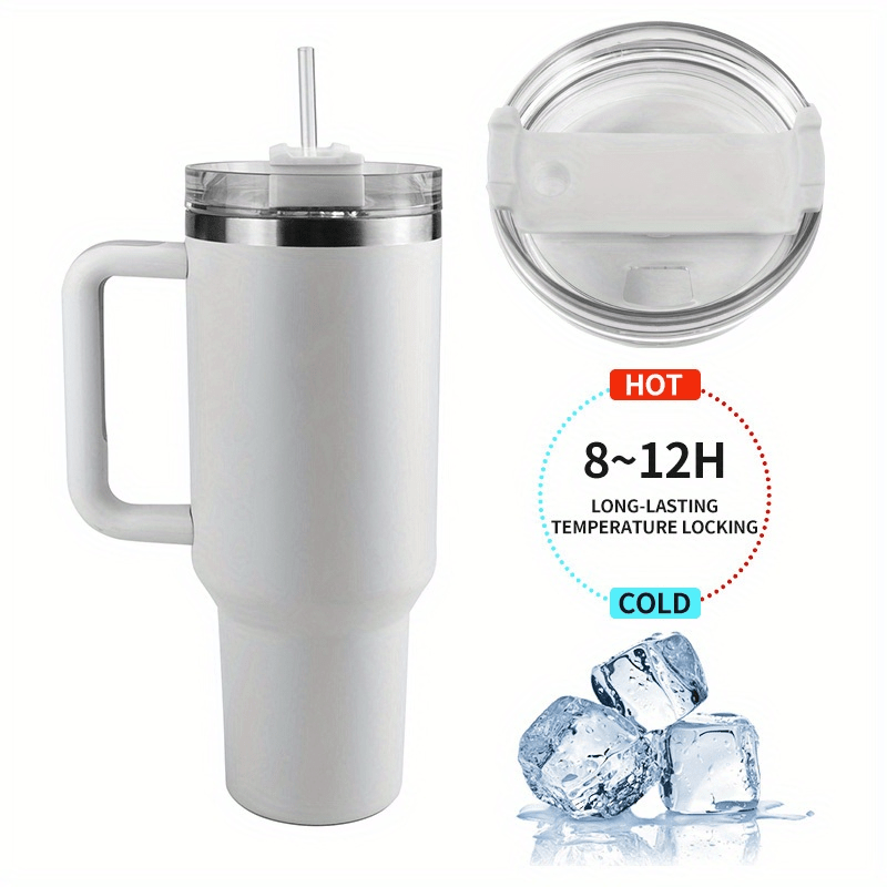 40 Oz Vacuum Flask Straw Cup Double Wall Stainless Steel Travel Cup