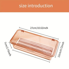 Tableware Drain Box with Cover Chopsticks Cage Multifunctional Storage Box