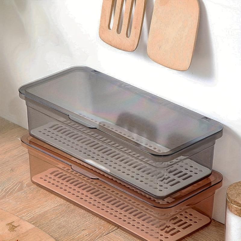 Tableware Drain Box with Cover Chopsticks Cage Multifunctional Storage Box