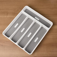 Large Cutlery Tray with Soft Grip Lining, 5 Compartments