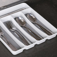 Large Cutlery Tray with Soft Grip Lining, 5 Compartments