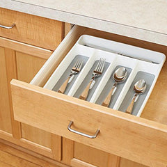 Large Cutlery Tray with Soft Grip Lining, 5 Compartments
