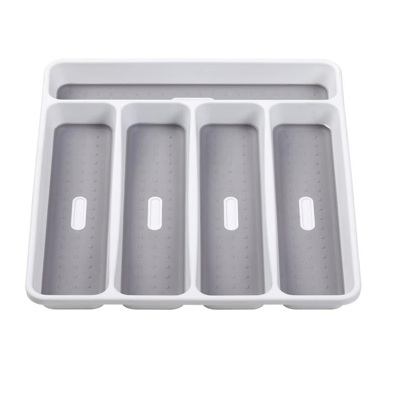 Large Cutlery Tray with Soft Grip Lining, 5 Compartments