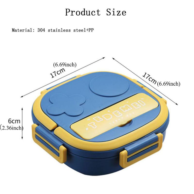 Stainless Steel Lunch Box Container with Compartments for Teenagers & Workers