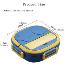 Stainless Steel Lunch Box Container with Compartments for Teenagers & Workers