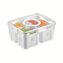 Double Layer Refrigerator Fresh Keeping Drain Box for Onions Ginger Garlic Fruit