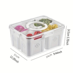 Double Layer Refrigerator Fresh Keeping Drain Box for Onions Ginger Garlic Fruit