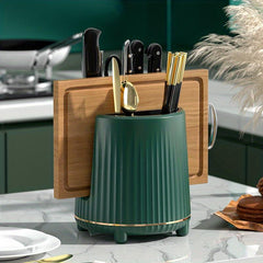 Rotating Utensil Holder Plastic Caddy Large Spatula Spoon Rack