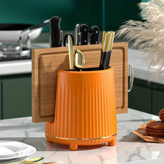 Rotating Utensil Holder Plastic Caddy Large Spatula Spoon Rack