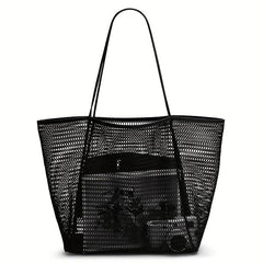 Outdoor Beach Mesh Bag Shopping Bag Portable Single Shoulder Storage Bag