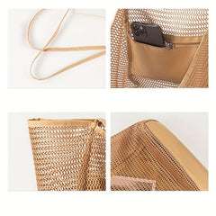 Outdoor Beach Mesh Bag Shopping Bag Portable Single Shoulder Storage Bag