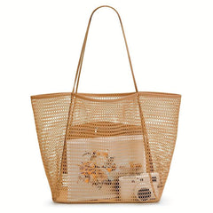 Outdoor Beach Mesh Bag Shopping Bag Portable Single Shoulder Storage Bag