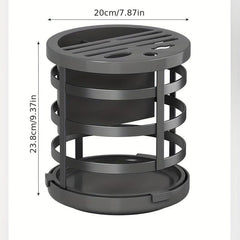 Rotating Rack Kitchen Knives Stainless Steel Storage Shelf