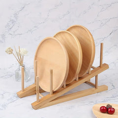 Bamboo Wooden Dish Rack Multifunctional Kitchen Storage Organizer