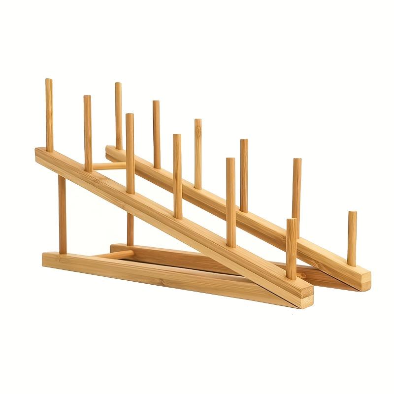 Bamboo Wooden Dish Rack Multifunctional Kitchen Storage Organizer