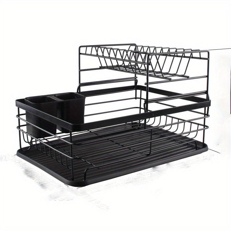 Foldable Dish Rack Large Capacity Tableware Water Filter Bowl Holder Cup Holder