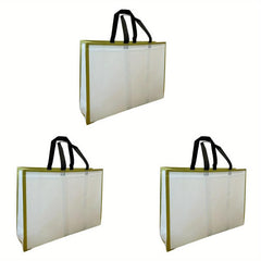 3pcs Reusable Grocery Bags Tote Bags Non Woven Foldable Gift Bag