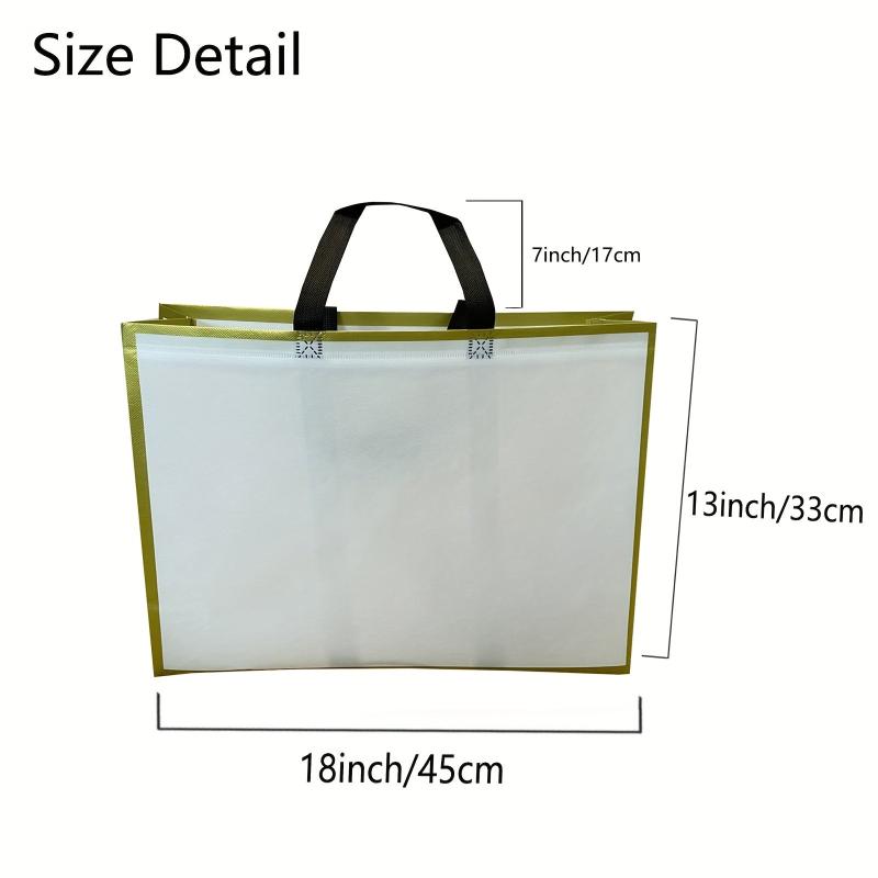 3pcs Reusable Grocery Bags Tote Bags Non Woven Foldable Gift Bag
