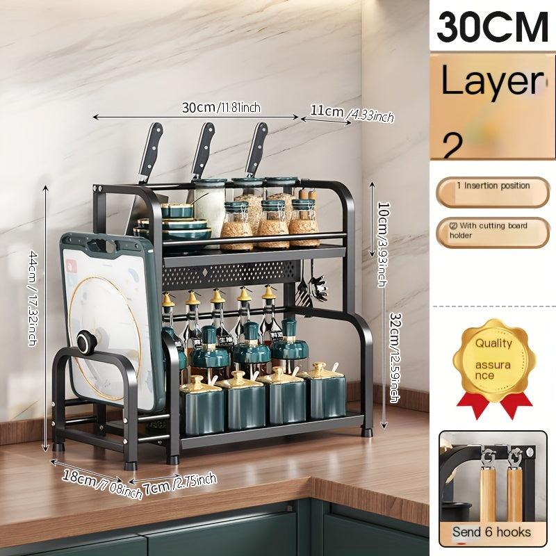 Kitchen Storage Shelf Seasoning Sauce And Vinegar Storage Rack