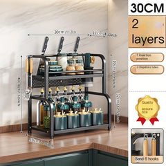 Kitchen Storage Shelf Seasoning Sauce And Vinegar Storage Rack