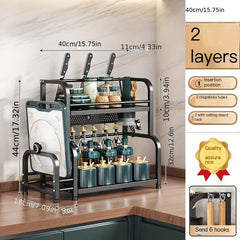 Kitchen Storage Shelf Seasoning Sauce And Vinegar Storage Rack