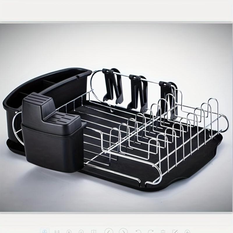 Large Capacity Kitchen Dish Rack with Cup Holder Bowl Holder and Cutlery Rack