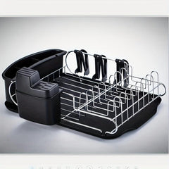 Large Capacity Kitchen Dish Rack with Cup Holder Bowl Holder and Cutlery Rack
