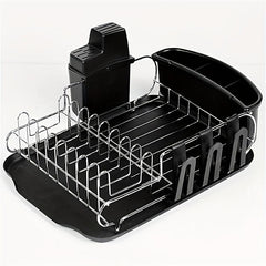 Large Capacity Kitchen Dish Rack with Cup Holder Bowl Holder and Cutlery Rack