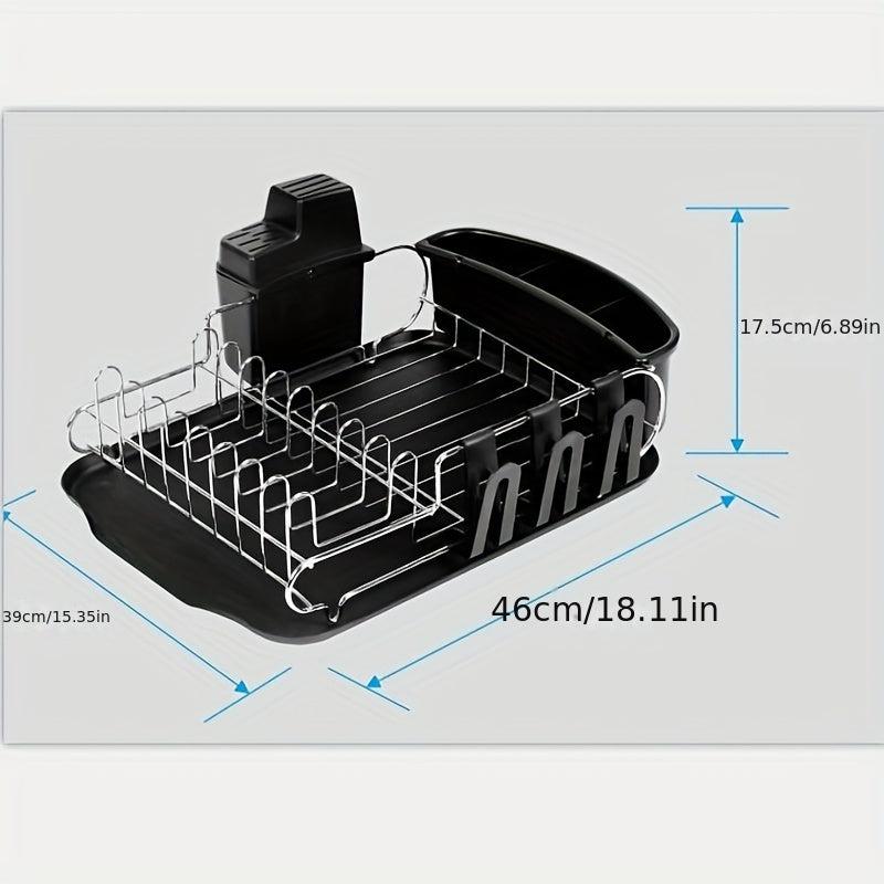 Large Capacity Kitchen Dish Rack with Cup Holder Bowl Holder and Cutlery Rack